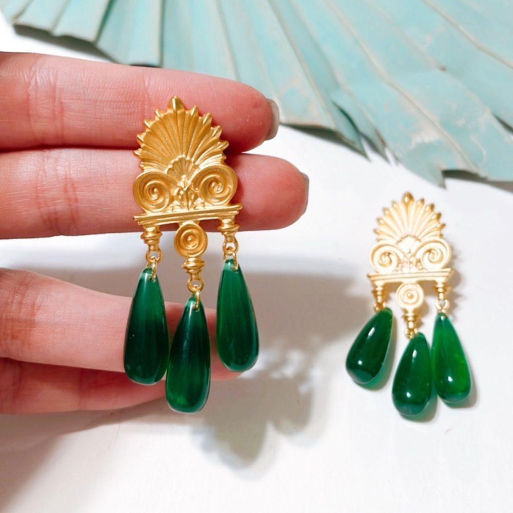 Crystal drop earrings S181 - Picture 2 of 3
